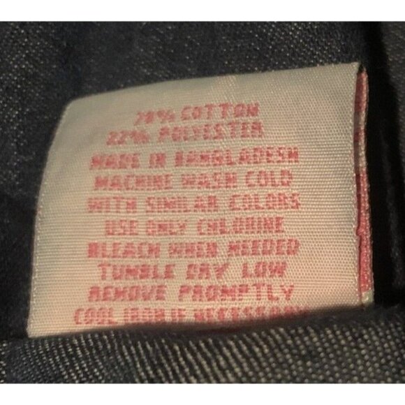 Real Love Girls Button Front Jean Shirt Size 4T Embroidered Flowers Long Sleeve - Picture 9 of 9